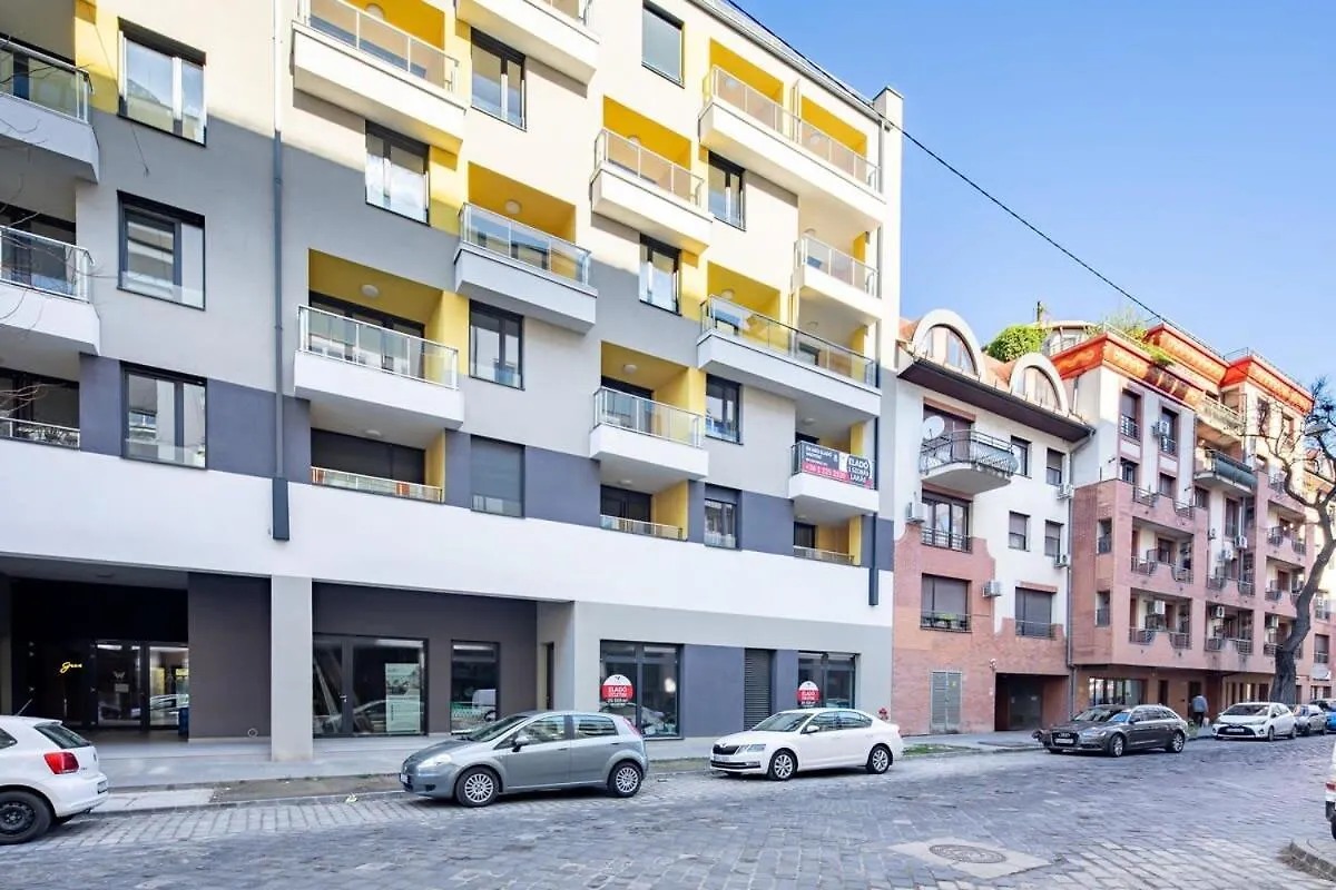 Free Parking - Balcony - Sunny - New Lägenhet Budapest 0*,